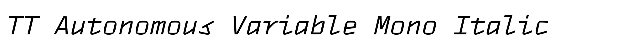 TT Autonomous Variable Mono Italic image